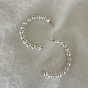 Pearl Hoop Earrings